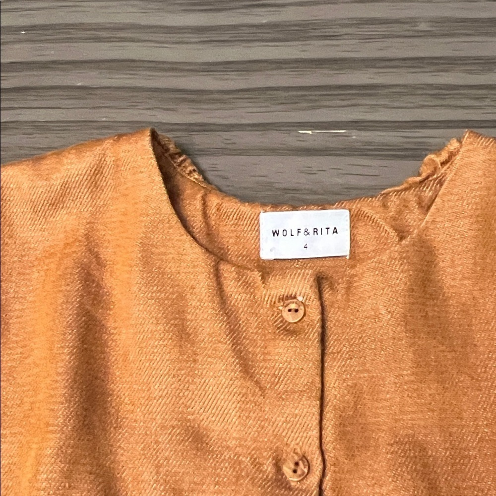 WOLF & RITA KIDS 4 YOUTH BUTTON FRONT RUFFLE BACK TOP - Picture 3 of 10